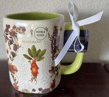 Rae Dunn x Harry Potter HOGWARTS HERBOLOGY  Double Sided 18 oz Mug NWT