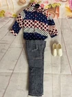 VINTAGE Ken CLOTHES,  Denims For Fun #3376 COMPLETE OUTFIT. MATTEL  No Doll