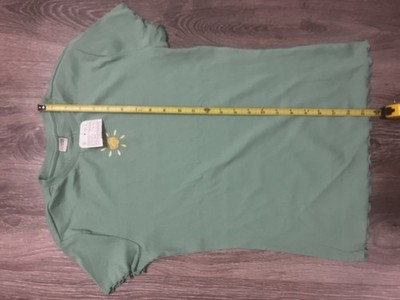 LC WAIKIKI Green Girl's Short-Sleeve Shirt Size 12/13 Embroidered Sun