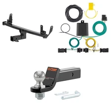 CURT Trailer Tow Hitch Package With 2in Receiver, Wiring, 45036 Ball Mount 13553