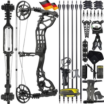 Dual-Use Compoundbogen Stahlkugel Pfeil 20-70lbs Einstellbar Bogenschießen Jagd
