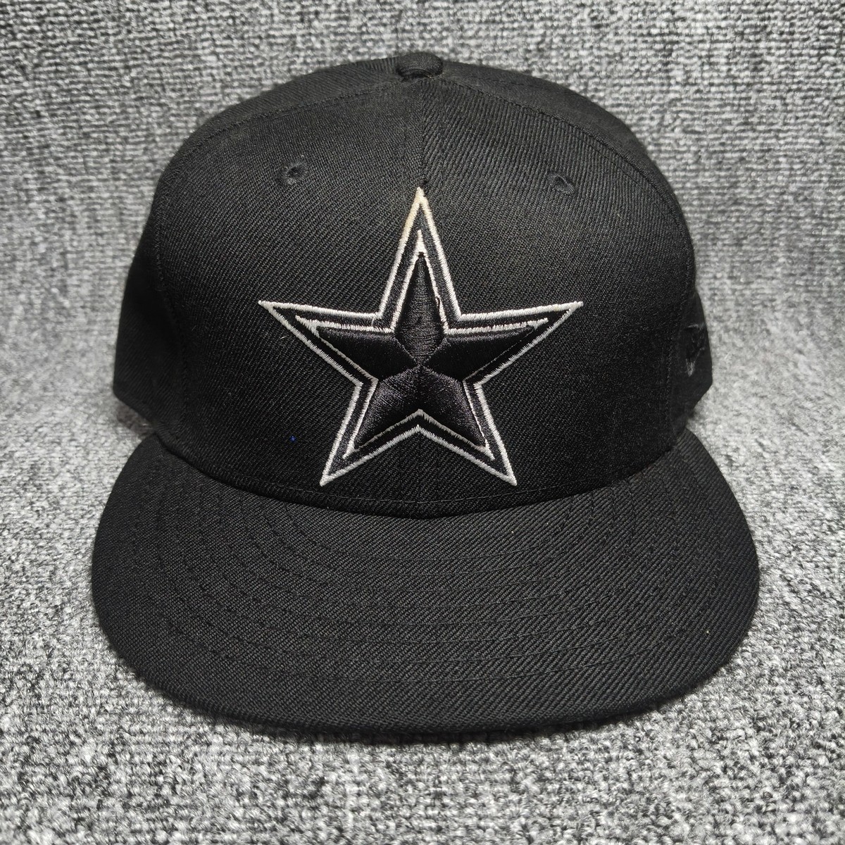New Era Dallas Cowboys NFL 59FIFTY Fitted Hat Cap Black Size 7 5/8 Wool