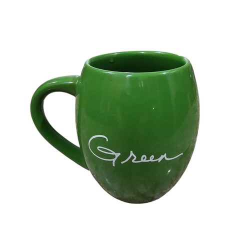 M &M's World "I Melt for No One" Large 20oz Green Barrel Coffee Mug Cup - Picture 2 of 5