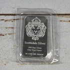Scottsdale Lion Ingot 1 Troy Oz .999 Fine Silver Rare Bar Medal In God We Trust