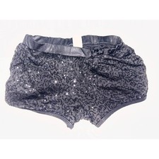 Balera Kids Black Sequin Dance Shorts Sparkly Performance Booty Shorts LC