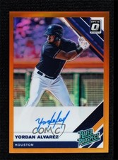 2019 Panini Donruss Optic Orange Prizm 38/99 Yordan Alvarez #RPS-YA Auto n7r