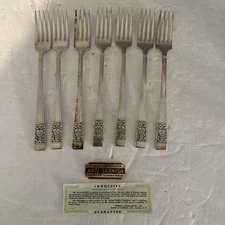 Oneida Coronation Set of 7 Grille Forks Community Silverplate Flatware Lot