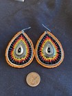 NATIVE AMERICAN HAND CRAFTED BEAD EARRINGS SOUTHWEST NWOT — photo 1