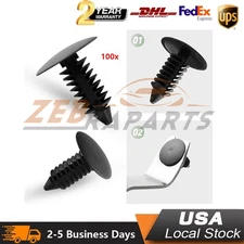 100X Bumper Fastener Clips Auto Car Hole Plastic Rivets Retainer Fender Push Pin
