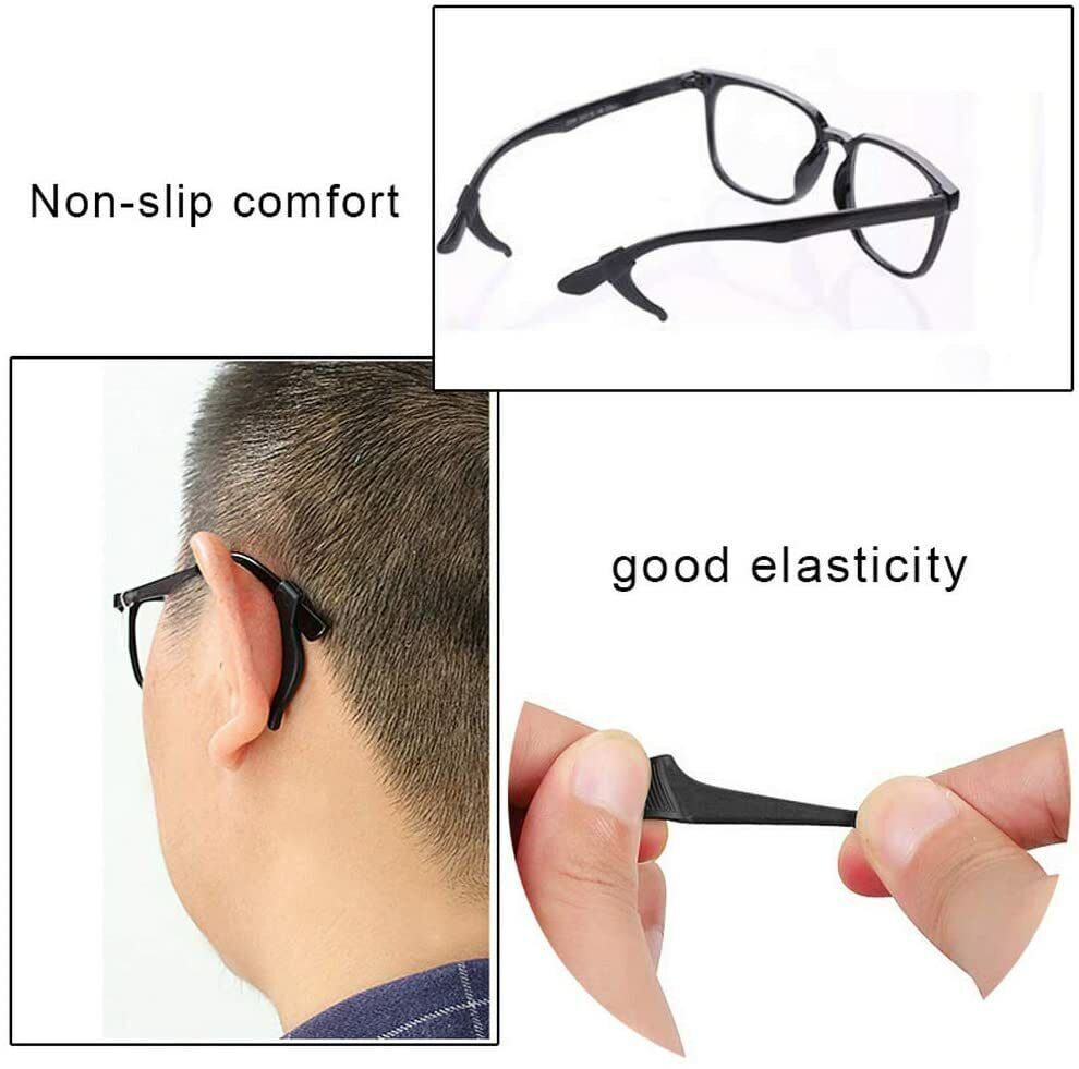 5 Pair Silicone Ear Grip Glasses Hooks Anti Slip Spectacles Retainers
