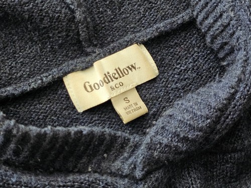 Goodfellow Knitted Hoodie Sweater Blue Cream & Tan Men’s Size S - Target - Picture 3 of 8