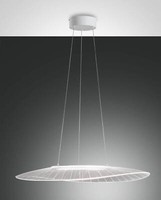 Fabas Luce Led Pendelleuchte Vela 2000X550Mm 40W Warmweiß Weiß Dimmbar