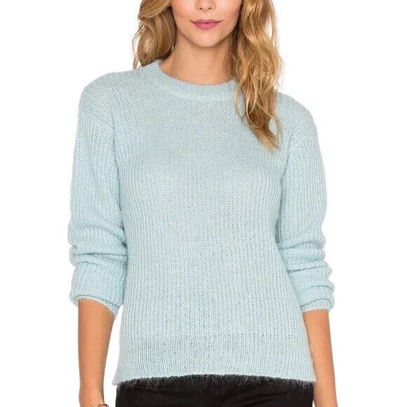 トップス Alexander Wang Mohair Long Knit T by Alexander Wang Mohair Knit Crewneck Sweater Glass Light