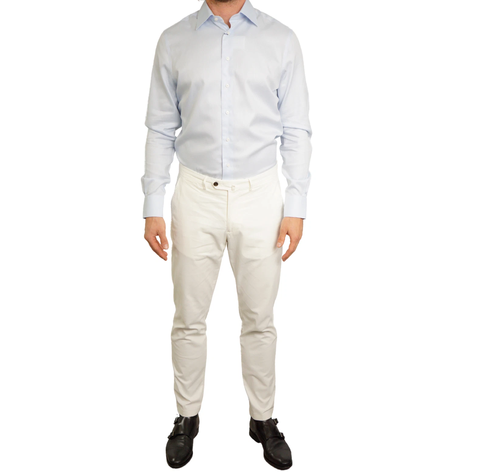 Men Suitsupply Porto Novo Trousers Off White Cotton 54 W37 L35.5 JJF65