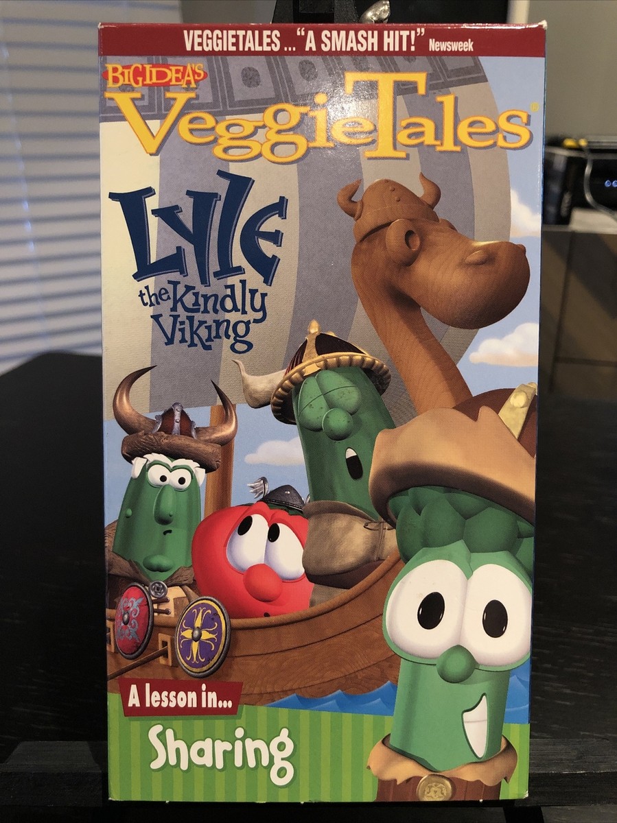 VeggieTales Lyle the Kindly Viking (VHS, 2001) RARE GREEN TAPE