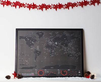 Scratch Map Capitals Edition Poster Luckies Personal Travel Log Gift By Luckies