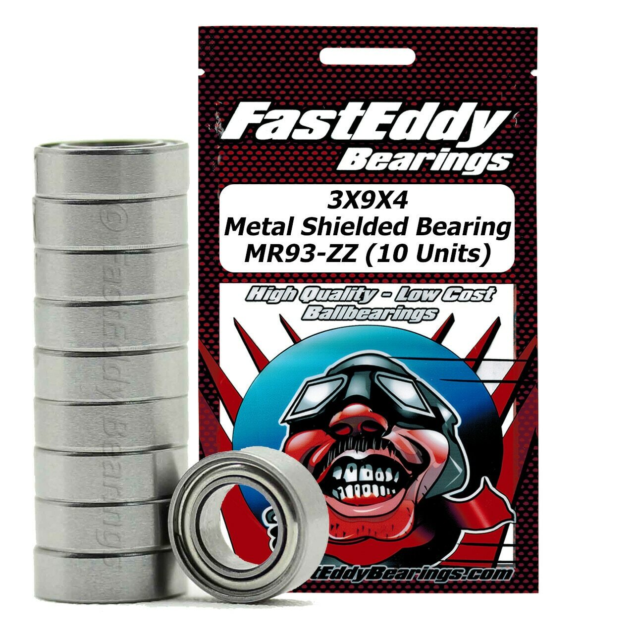 3X9X4 Metal Shielded Bearing MR93-ZZ 10 Units