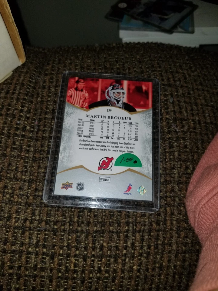 2007-08 SP Authentic SP Notables 1243/1999 Martin Brodeur #129 New Jersey Devils - Image 2 of 2