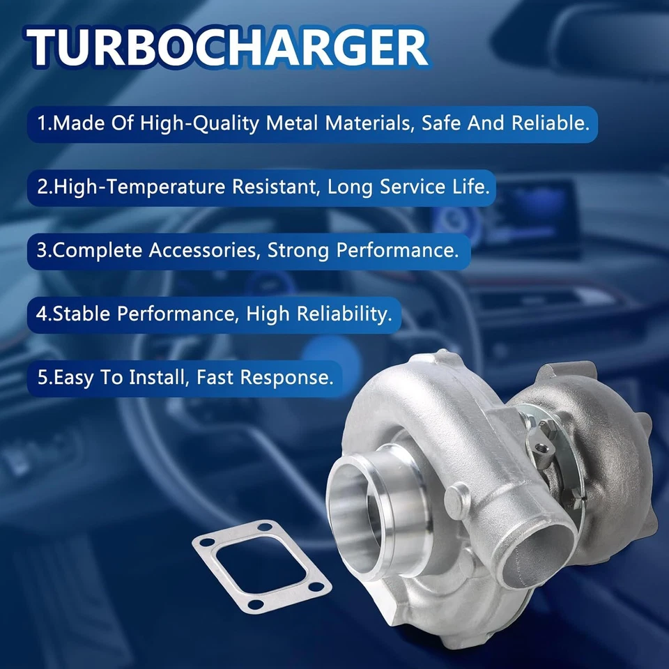 T04E T3/T4 .57 A/R 48.1 TRIM 5-Bolt Turbocharger Turbo for BMW Honda Civic USA - Изображение 4 из 4