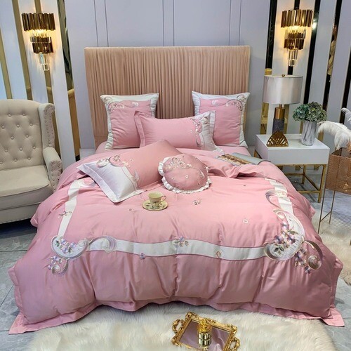 2020 Luxury Egyptian Cotton Bedding Down Comforter Pillowcase Big 4/6/7 Pieces