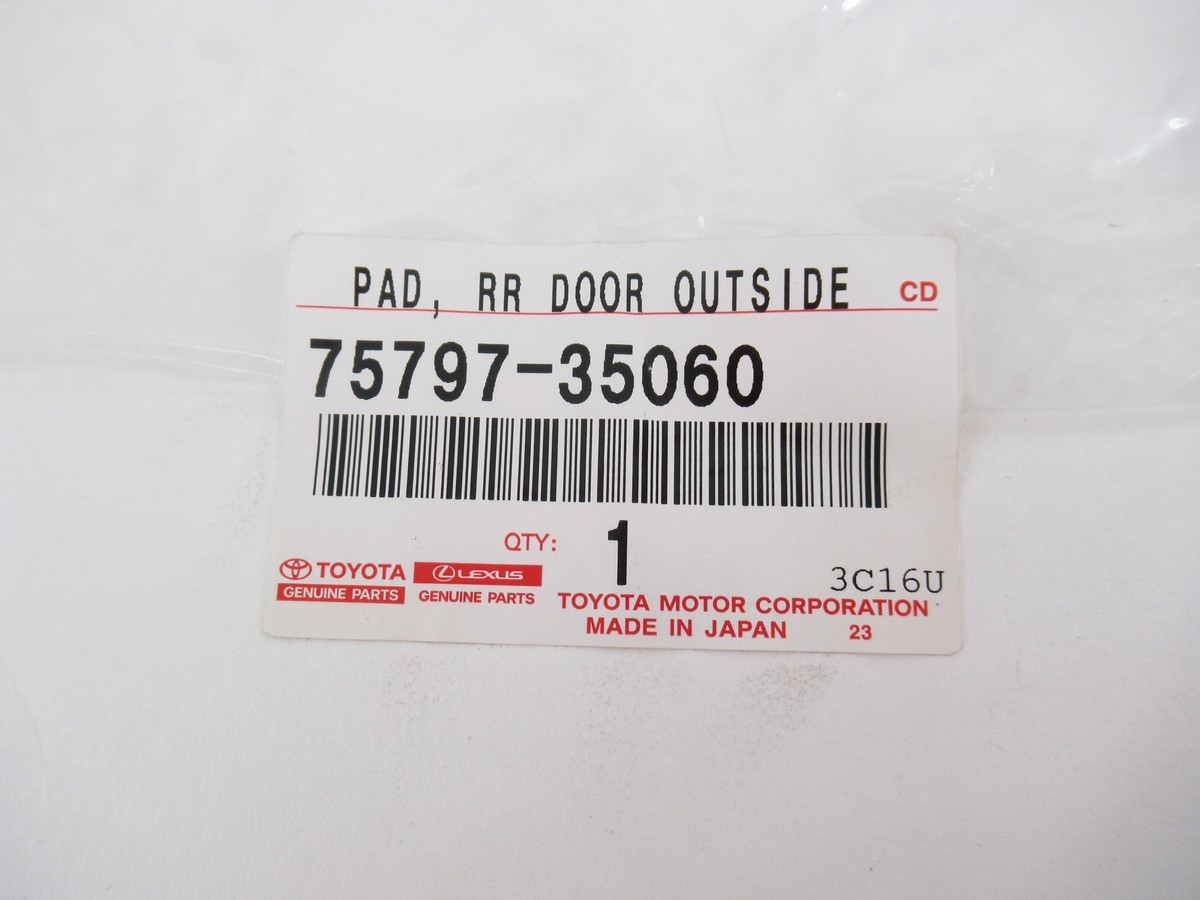 Genuine OEM Toyota 75797-35060 Upper Rear Door Pad Molding 2010