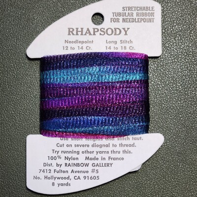 Rhapsody Tubular Ribbon Stretchable Rainbow Gallery Needlepoint Choice