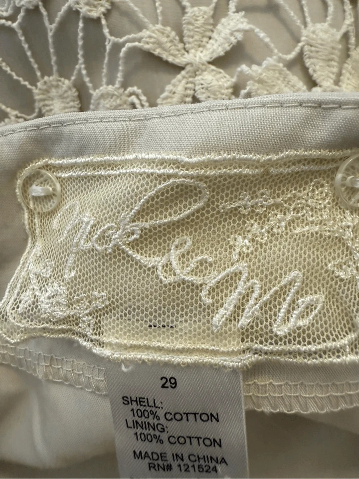 Falda Nick & Mo Marfil Crochet Encaje Talla 8 Cottagecore Foto 4 de 4