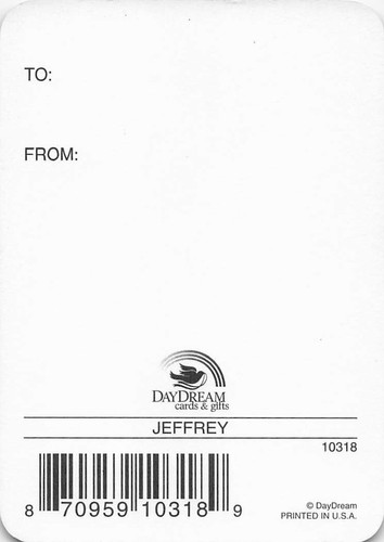 Jeffrey "Heavenly Peace" Keepsake Name Meaning Card with Verse - Picture 2 of 2
