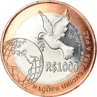 Coin Cabinda 1 000 Reais 15 70eme Anniversaire De L Onu Ms Ebay