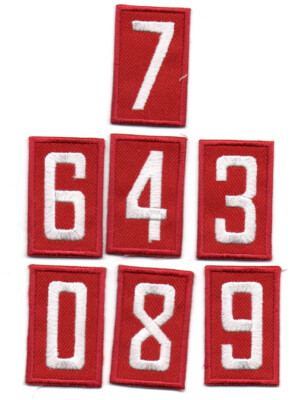 Cub Scout red and white unit numbers choice of Number/Quantity pls read descrip
