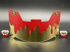 Team Drip Chrome Custom Full Size Helmet Visors, With Custom Team Clips Included