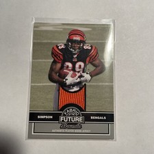 Jerome Simpson 2008 Bowman Fabric of the Future Rookie Relic Card #FF-JS. rookie card picture