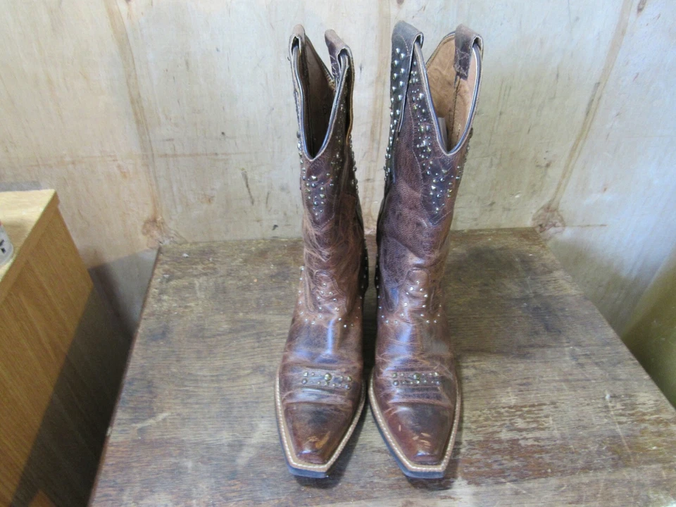 Botas vaqueras Ariat damas estrás envejecidas atrevidas marrón 10006850 talla 6,5 Foto 2 de 4