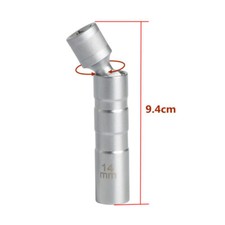 14mm 3/8" Drive Magnetic Thin Wall Wobble Spark Plug Sleeve Socket Removal Tool