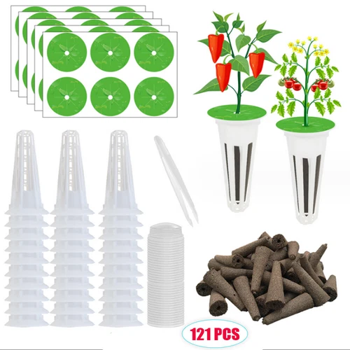 121x Hydroponic Garden Seed Pods Grow Anything Kit with Accessories Sponge Dome - Picture 4 of 11