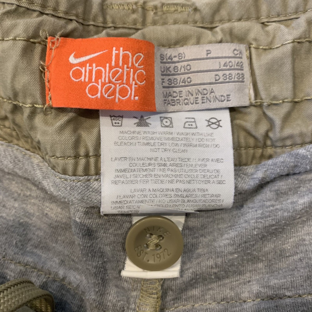 Nike The Athletic Dept. Women's Small Beige Shorts Elastic Waist