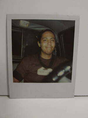 1990S VINTAGE FOUND PHOTOGRAPH COLOR ORIGINAL ART POLAROID PHOTO MAN DRIVING PIC