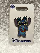 Disney Hawaii Aulani Stitch Pineapple Glasses flower lei Pin U5:154558