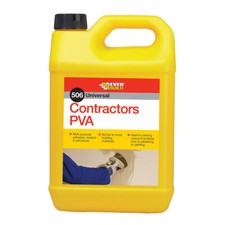 EVERBUILD 506 CONTRACTORS PVA  ADHESIVE PRIMER SEALER ADMIXTURE 12 x 5ltr