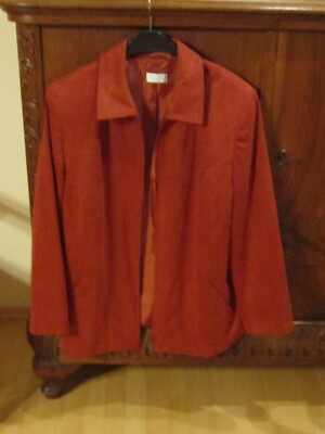 *Bonita* Blazerjacke für Damen rusty brown Velours-Look Gr. XL !
