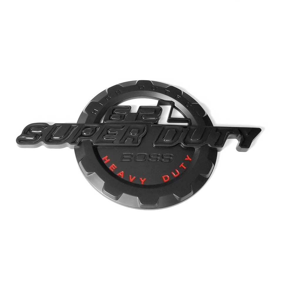 2 6.2L V8 Superduty Boss Heavyduty emblema se adapta a la insignia SUPER DUTY F250 negro RE Foto 2 de 4
