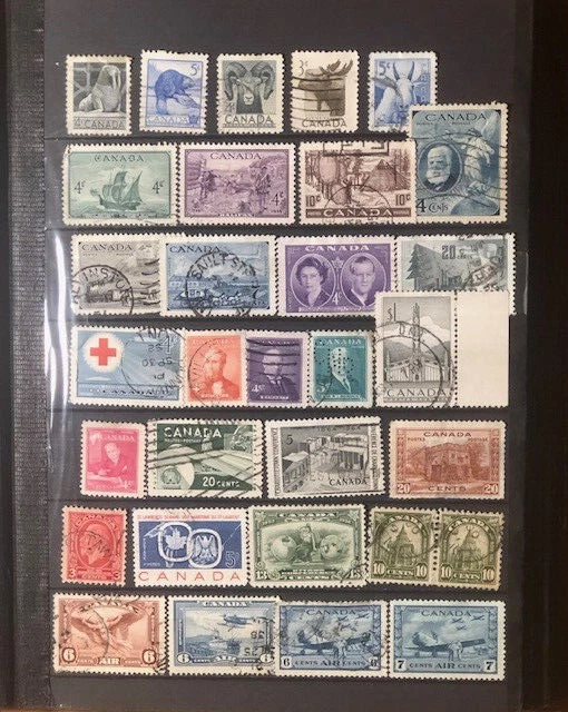 Stamps Canada 60 all different desirable VF Used 1930/40s spread over 2 pages. - Image 4 of 4