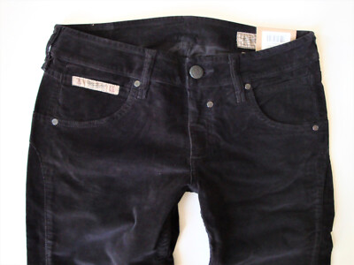 HERRLICHER  Jeans  TOUCH  SLIM  5705 SA950 11 black  Samt  schwarz  W27 L32  Neu