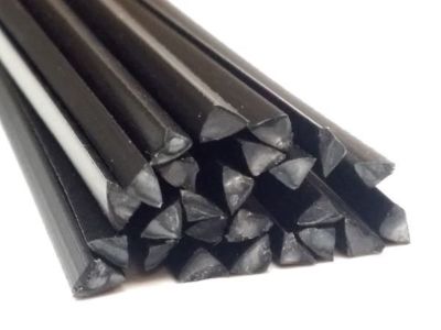 Kunststoffschweißdraht P/E 4mm Dreikant Schwarz 25 Stäbe