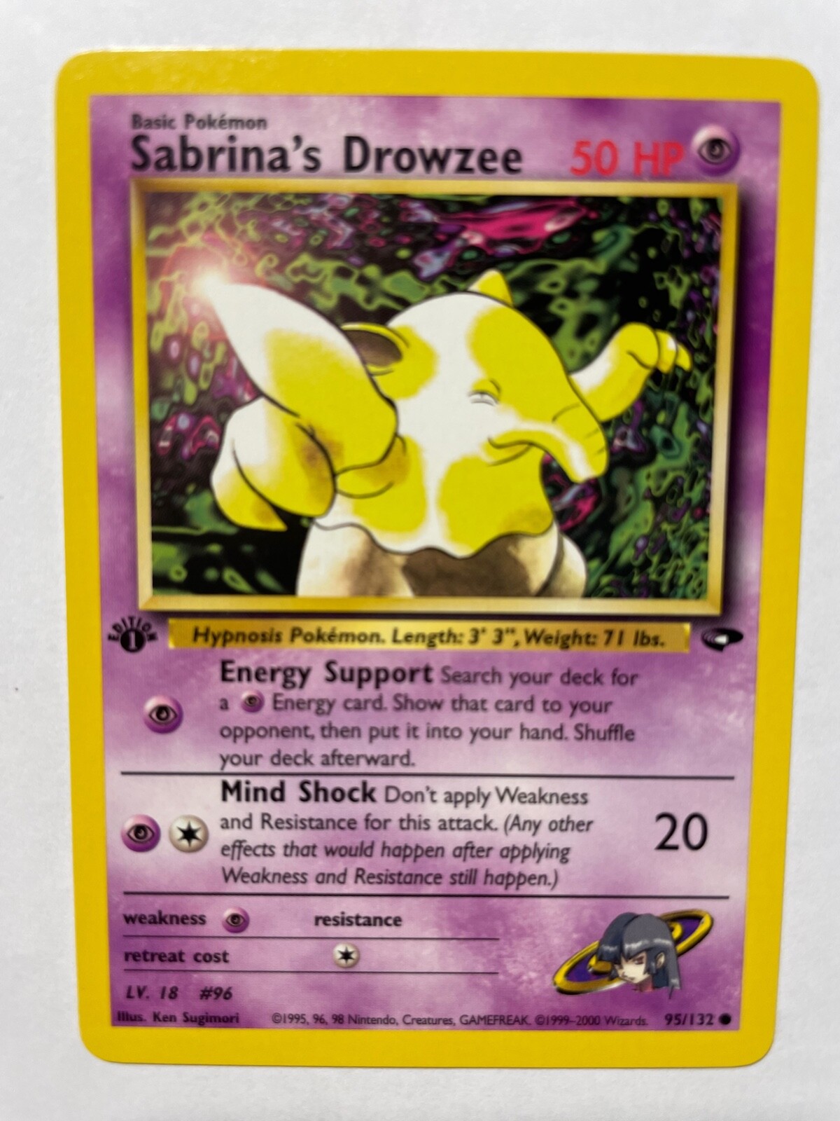 Pokemon Gym Challenge 1st Edition Sabrina's Drowzee 95/132 Near Mint