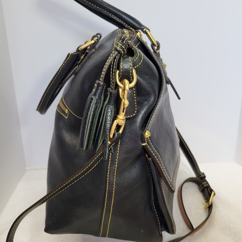 Bolso de Hombro Dooney & Bourke Florentino Cuero Guijarro Negro Clayton Asa Superior - Imagen 5 de 24