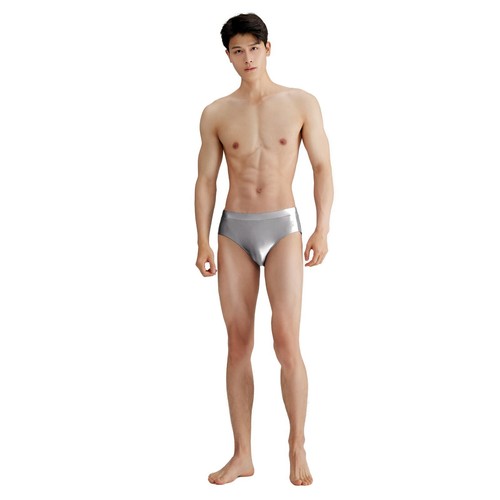 AMORESY Men Smooth Satin Underwear Quick Drying Breathable Briefs Sports Trunks - Picture 21 of 34