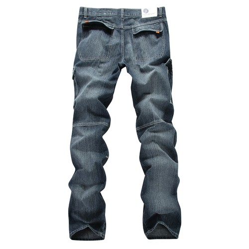 FOX JEANS Men's Bard Relaxed Fit Straight Blue Cargo Denim Jeans SIZE 30 - Picture 2 of 8
