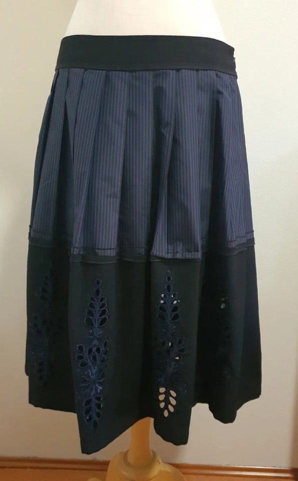 TRELISE COOPER Silk/Wool Embellished Full Circle Skirt, Size 10 DOUBLE TAKE!