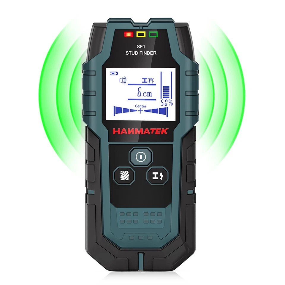 5 in 1 Stud Finder Wall Wood Scanner Detector Metal Studs Pipe Wire LCD Detector - Image 2 of 4